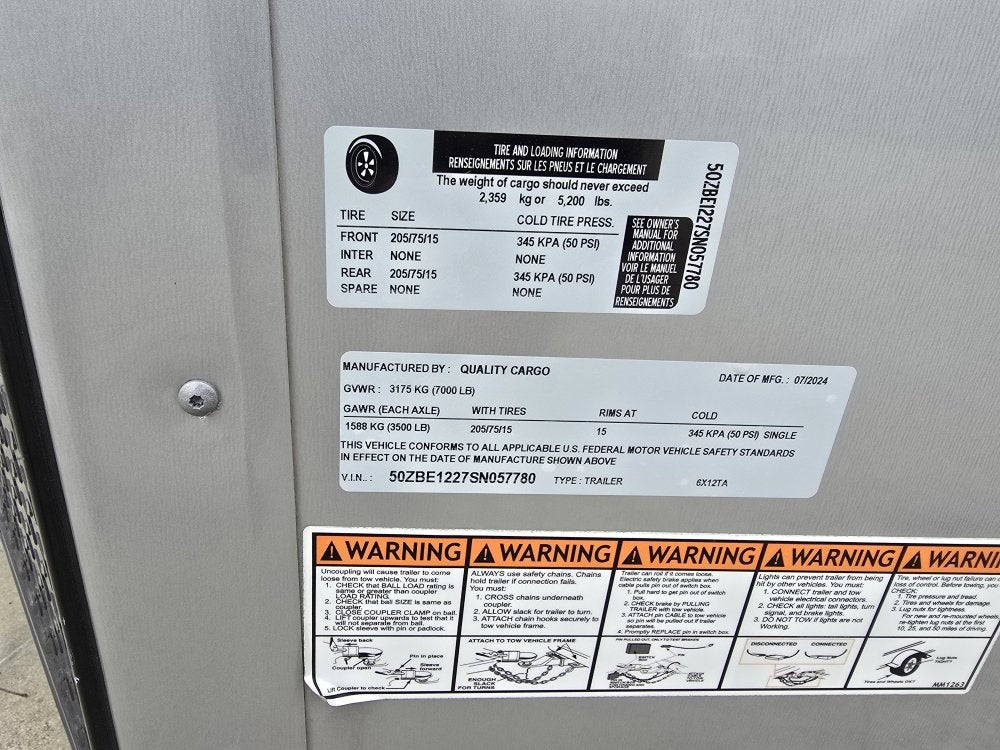 12' x 6' Quality Cargo Enclosed - Enclosed - Buy Repo Trailers