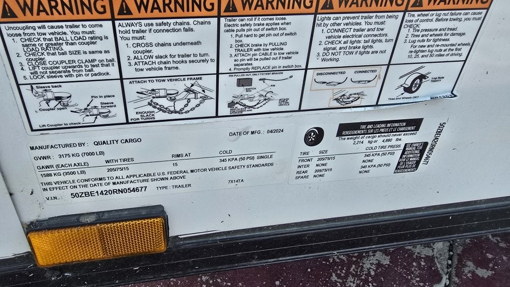 14' x 7' Quality Cargo Enclosed - Enclosed - Buy Repo Trailers