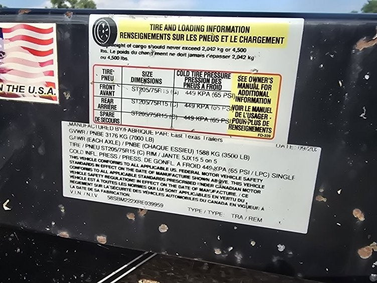 22'x83" East Texas Trailers Equipment Trailers - Equipment Trailers - Buy Repo Trailers