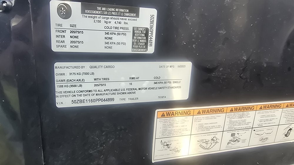 16'x7' Quality Cargo Enclosed