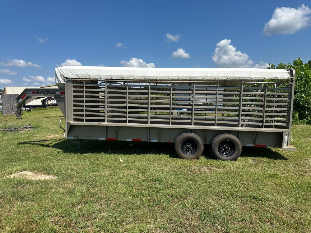 20'x7' East Texas Trailers Stock Trailers - 15,680 lbs