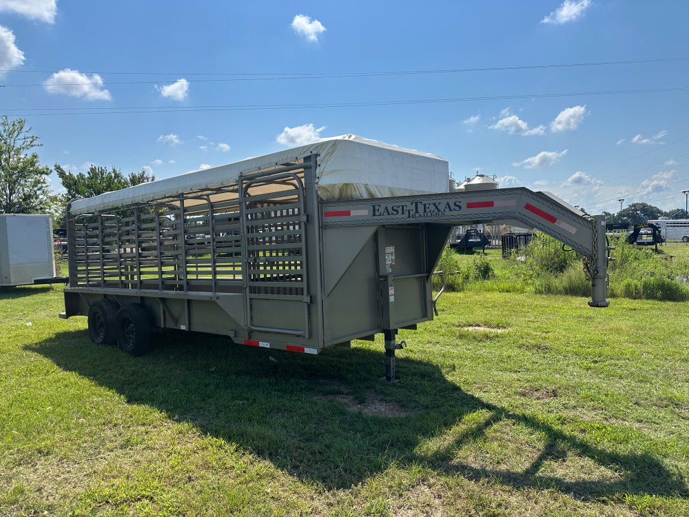 20'x7' East Texas Trailers Stock Trailers - 15,680 lbs