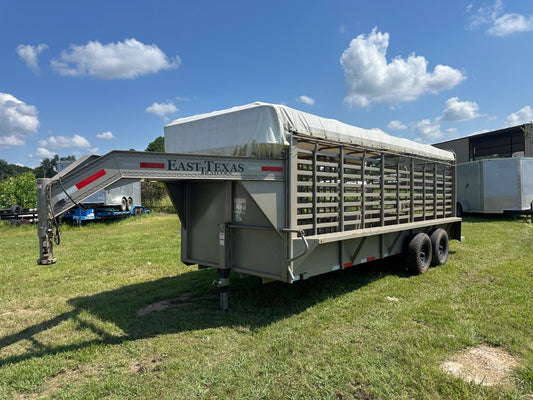 20'x7' East Texas Trailers Stock Trailers - 15,680 lbs