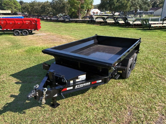 12' EDT Dump Trailer 20" Side Walls - 10 ga Floor - 521 Scissor Lift - 3 Way Gate - Dump Trailers - Stryker Dealership Group