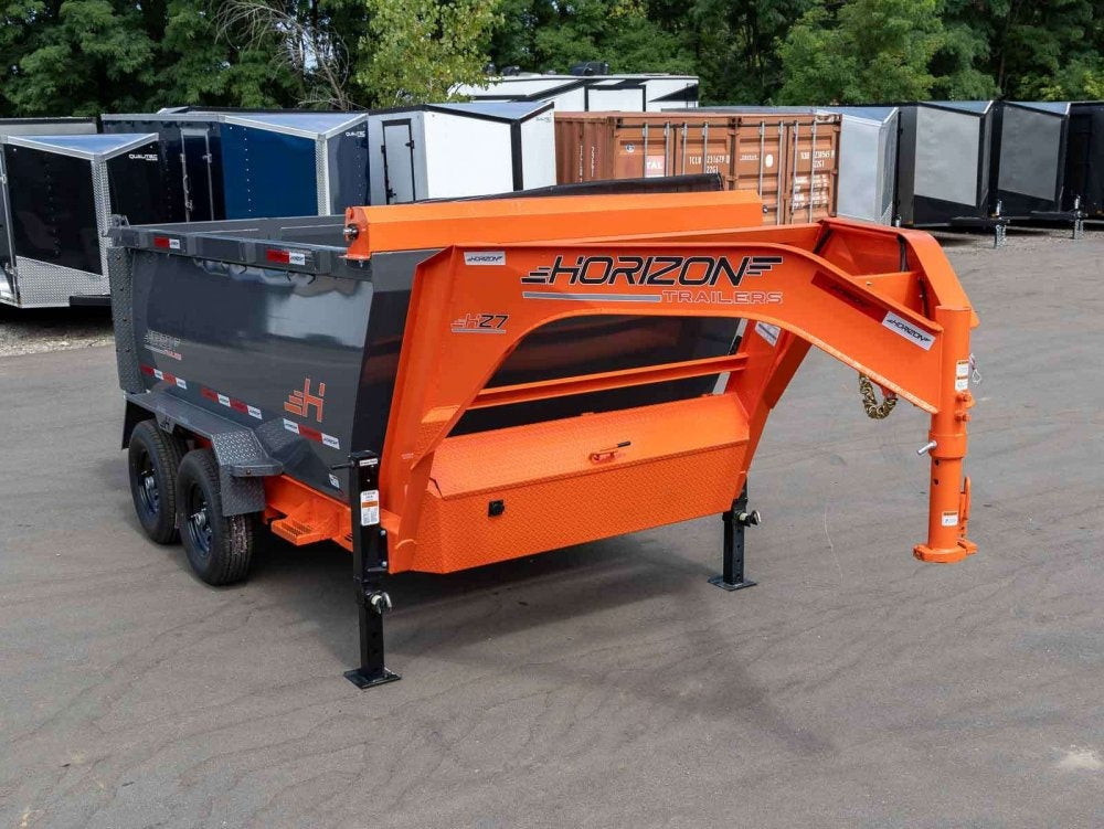 12' HZ7 GN Dump Trailer 2-7k Axles 4' Walls - Dump Trailers - Stryker Dealership Group
