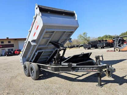 12' LZ7 Dump Trailer 30" Walls - 14k GVWR - Scissor Lift - 14ply Tires - 3 Way Door - Dump Trailers - Stryker Dealership Group