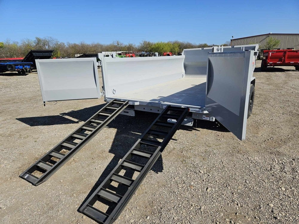 12' LZ7 Dump Trailer 30" Walls - 14k GVWR - Scissor Lift - 14ply Tires - 3 Way Door - Dump Trailers - Stryker Dealership Group