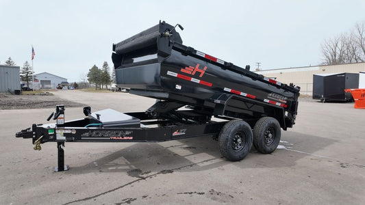 12' LZ7 Dump Trailer 30" Walls - 14k GVWR - Scissor Lift - 14ply Tires - 3 Way Door - Dump Trailers - Stryker Dealership Group