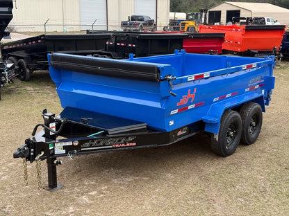 12' LZ7 Dump Trailer 36" Walls - 14k GVWR - Scissor Lift - 14ply Tires - 3 Way Door - Dump Trailers - Stryker Dealership Group