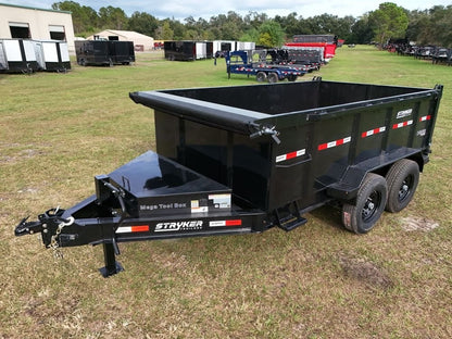 12' SDT Dump Trailer 36" Side Walls - 521 Scissor Lift - 3 Way Gate - Dump Trailers - Stryker Dealership Group