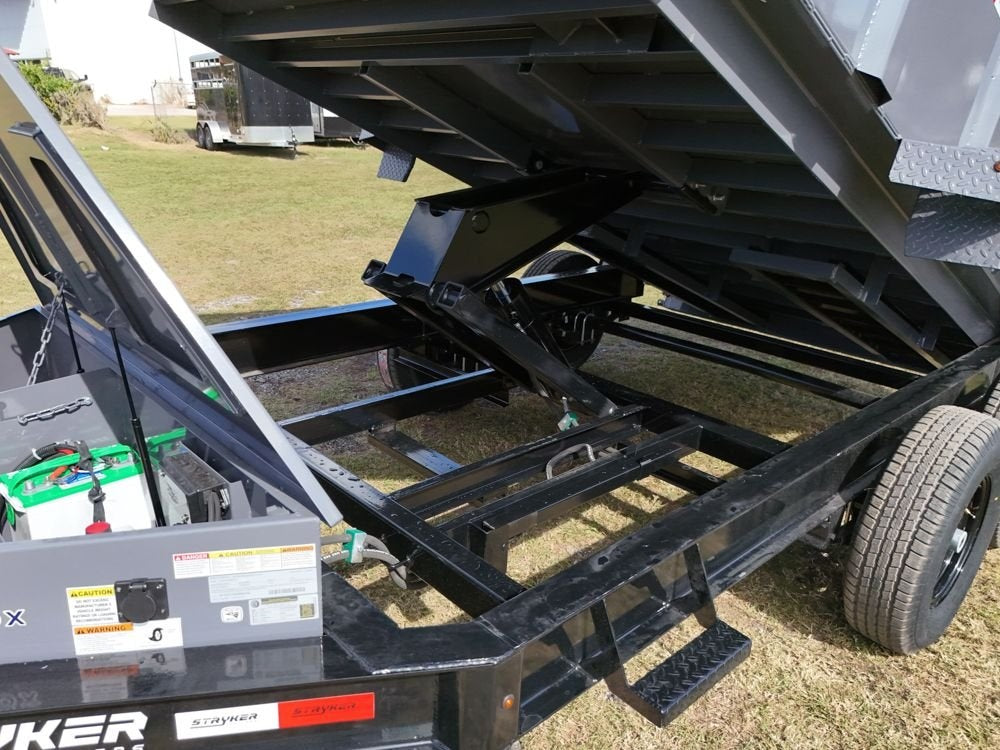 12' SDT Dump Trailer 36" Side Walls - 521 Scissor Lift - 3 Way Gate - Dump Trailers - Stryker Dealership Group
