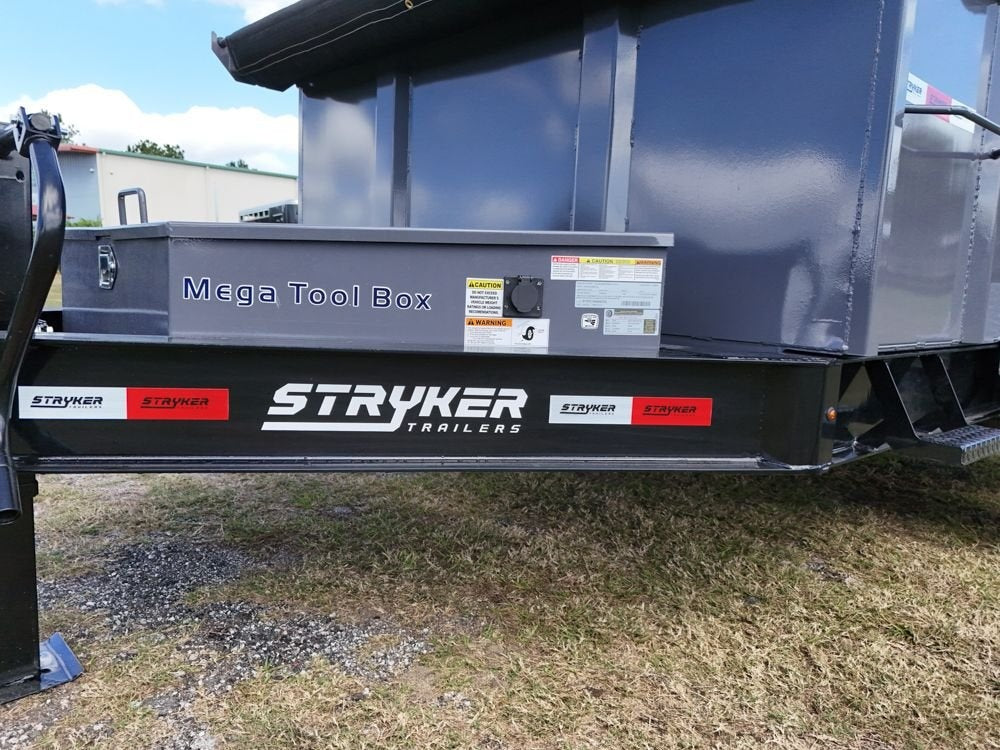 12' SDT Dump Trailer 36" Side Walls - 521 Scissor Lift - 3 Way Gate - Dump Trailers - Stryker Dealership Group