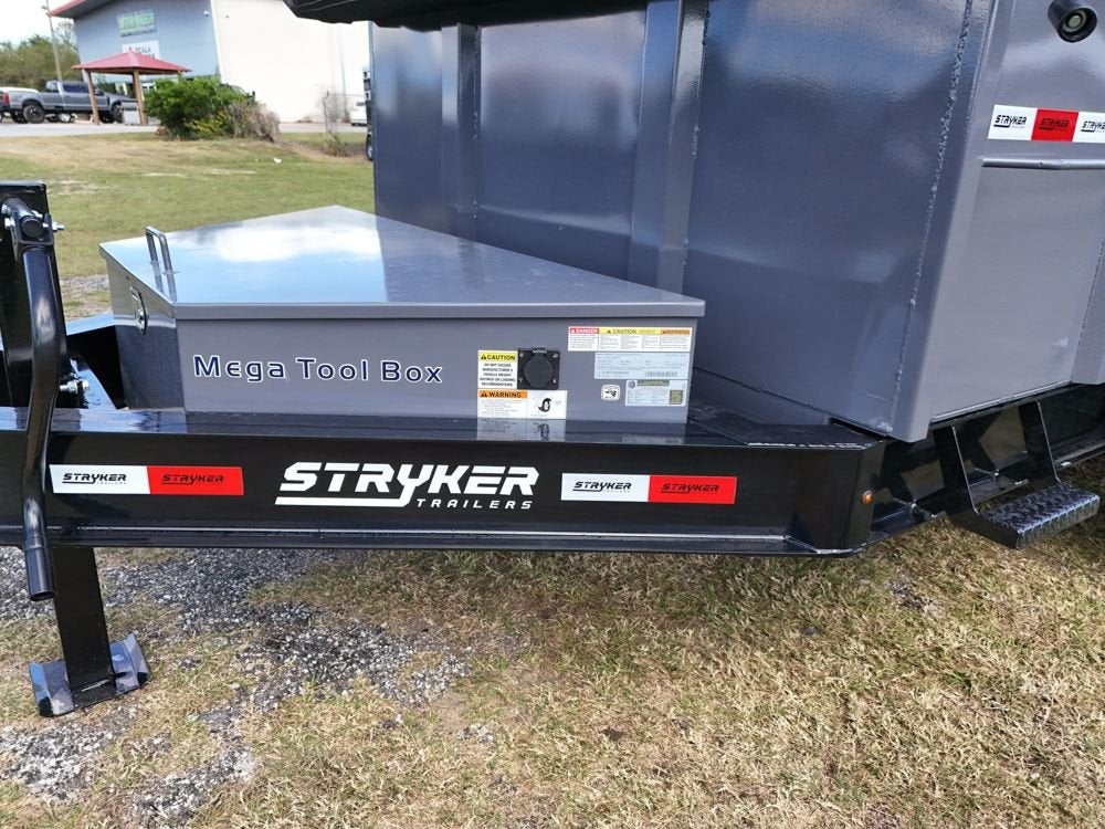 12' SDT Dump Trailer 36" Side Walls - 521 Scissor Lift - 3 Way Gate - Dump Trailers - Stryker Dealership Group