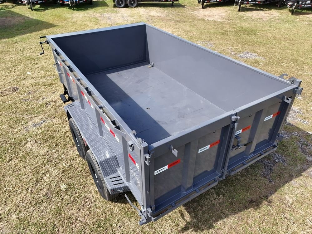 12' SDT Dump Trailer 36" Side Walls - 521 Scissor Lift - 3 Way Gate - Dump Trailers - Stryker Dealership Group