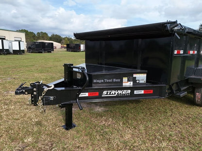 12' SDT Dump Trailer 36" Side Walls - 521 Scissor Lift - 3 Way Gate - Dump Trailers - Stryker Dealership Group
