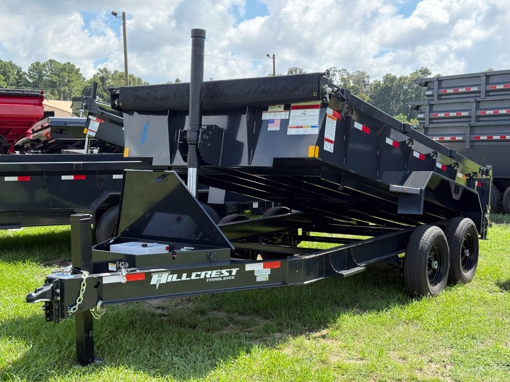 14' Dump Trailer 24" Side Walls - Telescopic Lift - Hydraulic Jack - Dump Trailers - Stryker Dealership Group