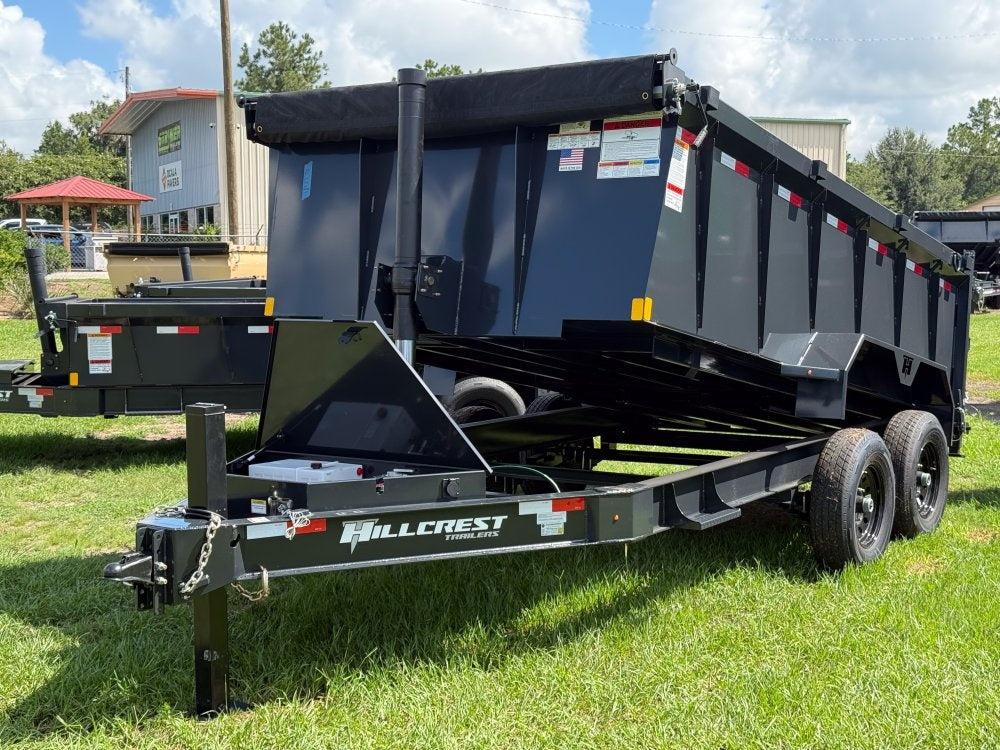 14' Dump Trailer BP 40" Side Walls - Telescopic lift - 7k Axles - Hydraulic Jack - Dump Trailers - Stryker Dealership Group