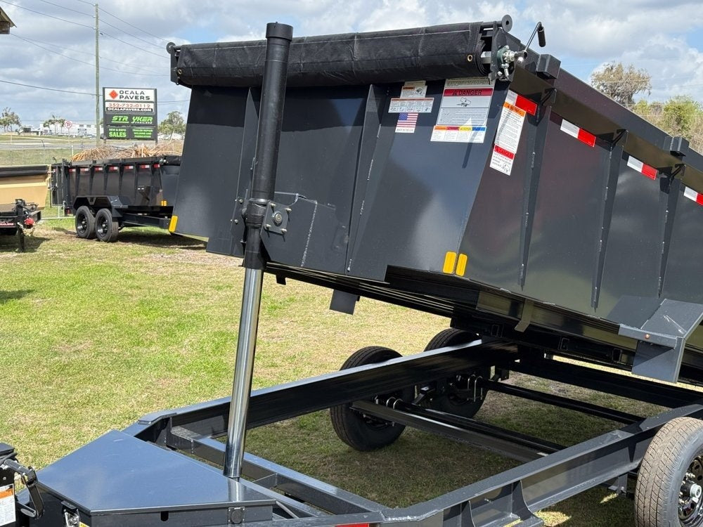 14' Dump Trailer BP 40" Side Walls - Telescopic lift - 8k Axles - Hydraulic Jack - Dump Trailers - Stryker Dealership Group