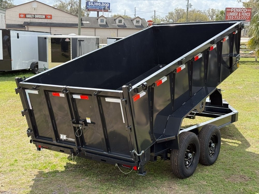 14' Dump Trailer BP 40" Side Walls - Telescopic lift - 8k Axles - Hydraulic Jack - Dump Trailers - Stryker Dealership Group