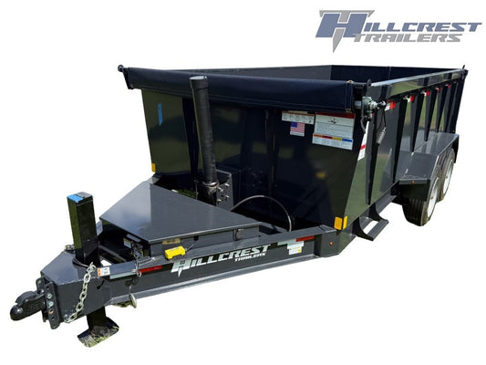 14' Dump Trailer BP 40" Side Walls - Telescopic lift - 8k Axles - Hydraulic Jack - Dump Trailers - Stryker Dealership Group