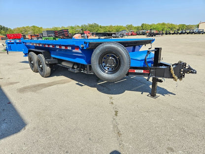 14' EDT Dump Trailer 20" Side Walls - 10 ga Floor - 521 Scissor Lift - 3 Way Gate - Dump Trailers - Stryker Dealership Group