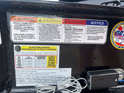 14' EZ7 Dump Trailer 19" Sides 7K Axles 14K GVWR 3-way Door Slide In Ramps - Dump Trailers - Stryker Dealership Group