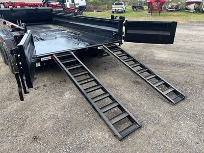 14' EZ7 Dump Trailer 19" Sides 7K Axles 14K GVWR 3-way Door Slide In Ramps - Dump Trailers - Stryker Dealership Group