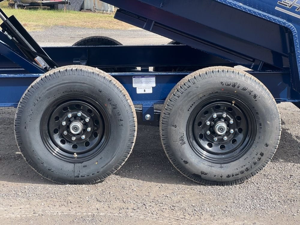 14' EZ7 Dump Trailer 19" Sides 7K Axles 14K GVWR 3-way Door Slide In Ramps - Dump Trailers - Stryker Dealership Group