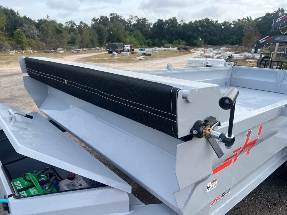 14' EZ7 Dump Trailer 19" Sides 7K Axles 14K GVWR 3-way Door Slide In Ramps - Dump Trailers - Stryker Dealership Group