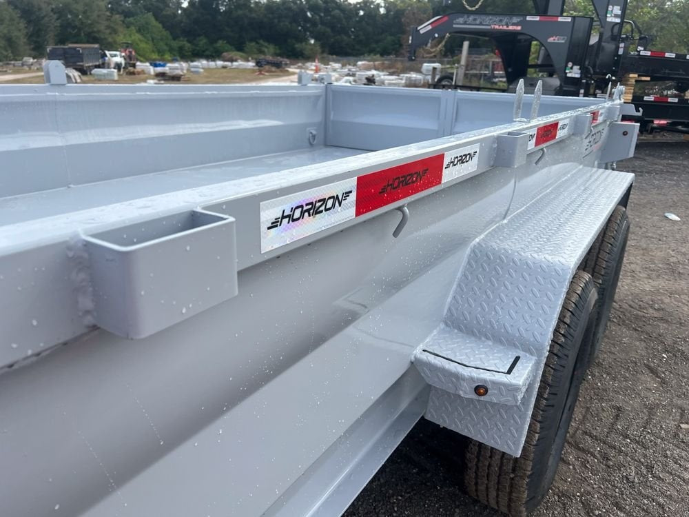 14' EZ7 Dump Trailer 19" Sides 7K Axles 14K GVWR 3-way Door Slide In Ramps - Dump Trailers - Stryker Dealership Group