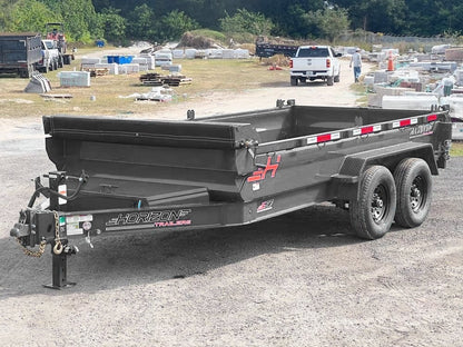 14' EZ7 Dump Trailer 19" Sides 7K Axles 14K GVWR 3-way Door Slide In Ramps - Dump Trailers/Dump Trailers - Stryker Dealership Group