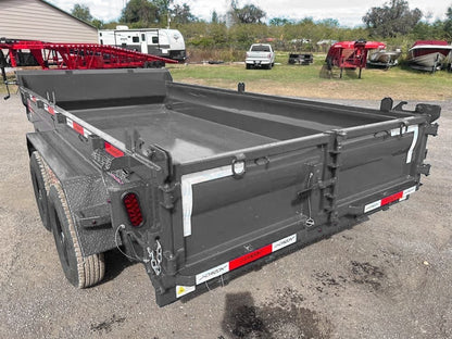14' EZ7 Dump Trailer 19" Sides 7K Axles 14K GVWR 3-way Door Slide In Ramps - Dump Trailers/Dump Trailers - Stryker Dealership Group