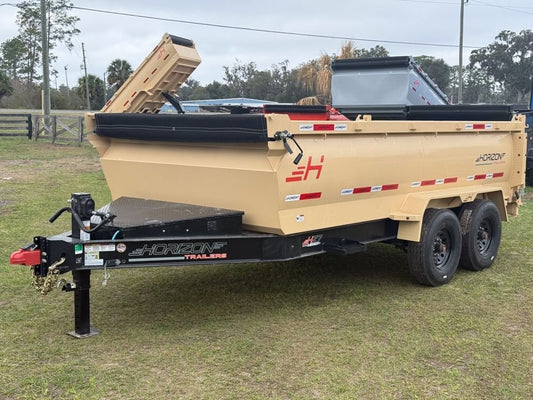 14' HZ7 BP Dump 36" Sides - 8K Axles - 620 Scissor - 14 ply Tires - 2 Speed Jack - Dump Trailers - Stryker Dealership Group