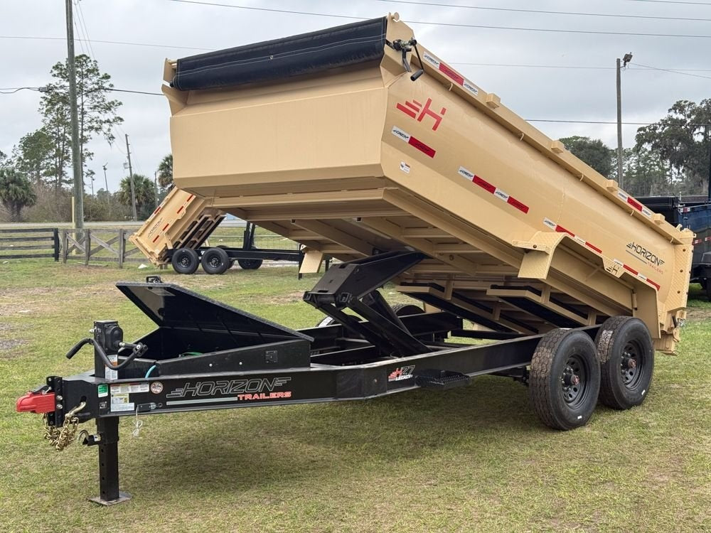 14' HZ7 BP Dump 36" Sides - 8K Axles - 620 Scissor - 14 ply Tires - 2 Speed Jack - Dump Trailers - Stryker Dealership Group