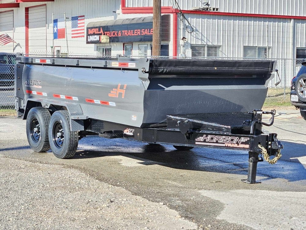 14' HZ7 Dump 36" Sides - 7K Axles - 620 Scissor - Dump Trailers - Stryker Dealership Group