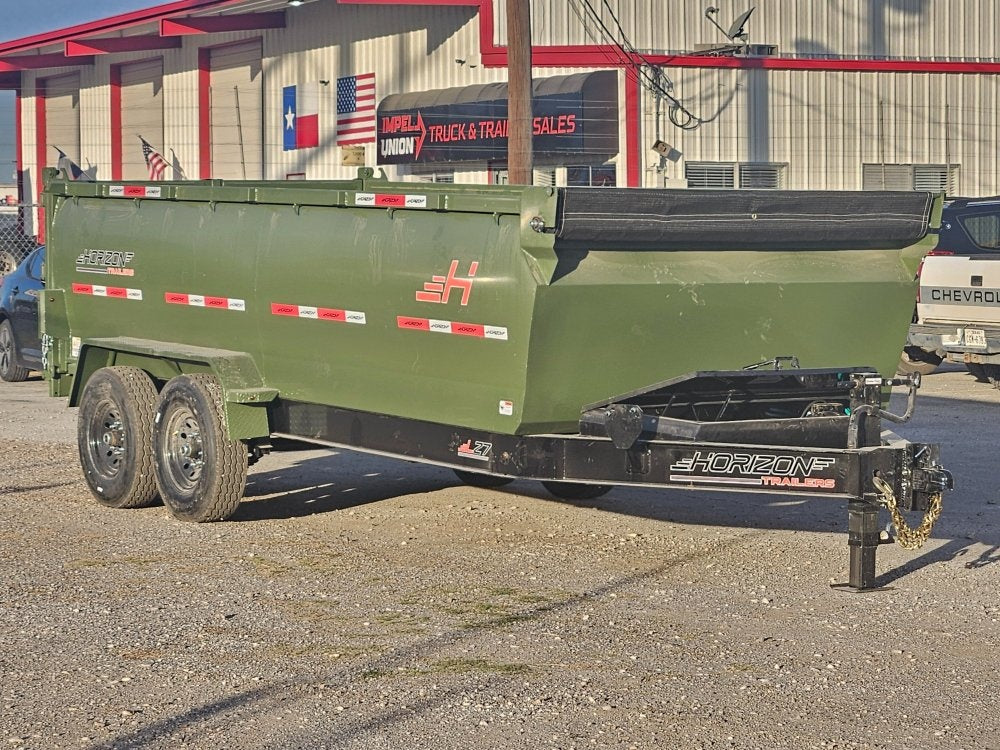 14' HZ7 Dump 36" Sides - 8K Axles - 620 Scissor - 14 ply Tires - 2 Speed Jack - Dump Trailers - Stryker Dealership Group