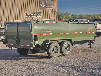 14' HZ7 Dump 36" Sides - 8K Axles - 620 Scissor - 14 ply Tires - 2 Speed Jack - Dump Trailers - Stryker Dealership Group
