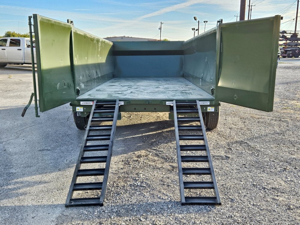 14' HZ7 Dump 36" Sides - 8K Axles - 620 Scissor - 14 ply Tires - 2 Speed Jack - Dump Trailers - Stryker Dealership Group
