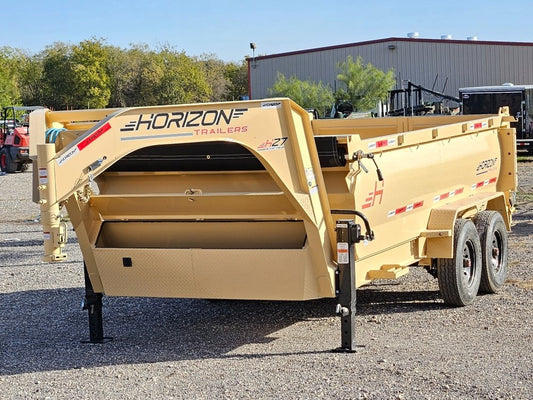 14' HZ7 GN Dump 36" Sides - 8K Axles - 620 Scissor - 14 ply Tires - 2 Speed Jack - Dump Trailers - Stryker Dealership Group
