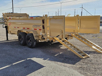 14' HZ7 GN Dump 36" Sides - 8K Axles - 620 Scissor - 14 ply Tires - 2 Speed Jack - Dump Trailers - Stryker Dealership Group