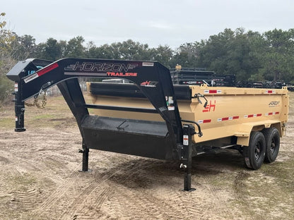 14' HZ7 GN Dump 36" Sides - 8K Axles - 620 Scissor - 14 ply Tires - 2 Speed Jack - Dump Trailers - Stryker Dealership Group