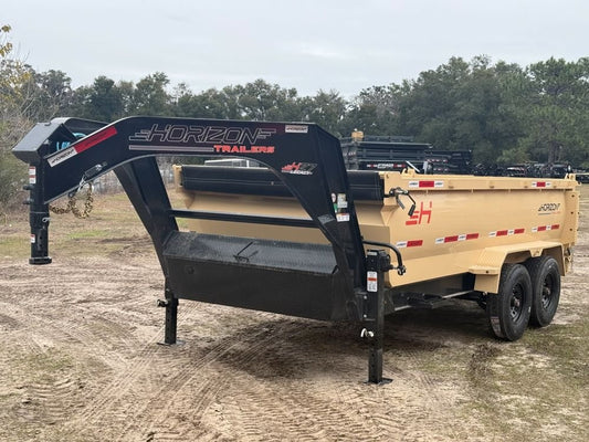 14' HZ7 GN Dump 36" Sides - 8K Axles - 620 Scissor - 14 ply Tires - 2 Speed Jack - Dump Trailers - Stryker Dealership Group