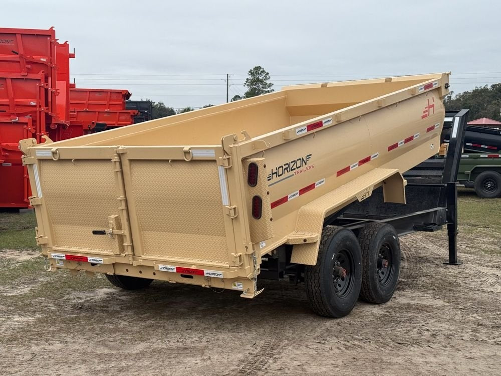 14' HZ7 GN Dump 36" Sides - 8K Axles - 620 Scissor - 14 ply Tires - 2 Speed Jack - Dump Trailers - Stryker Dealership Group