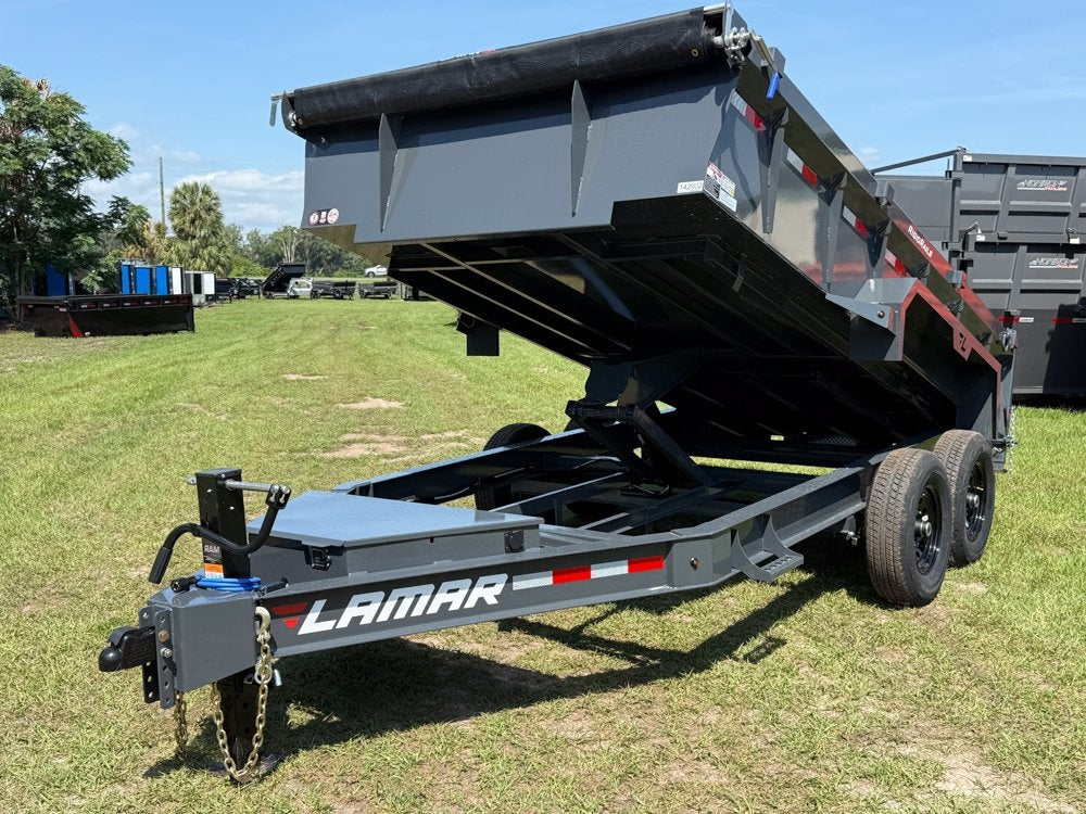 14' Low-Pro Dump Trailer - 7K Axles 10 Ply Tires - 24" Sides - Dump Trailers - Stryker Dealership Group