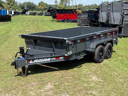 14' Low-Pro Dump Trailer - 7K Axles 10 Ply Tires - 24" Sides - Dump Trailers - Stryker Dealership Group