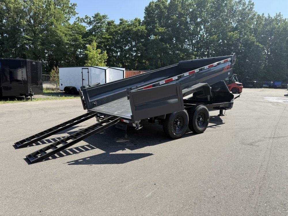 14' LZ7 Dump Trailer 24" Walls - 7k Axles - Telescopic Lift - 14K GWVR - Dump Trailers - Stryker Dealership Group