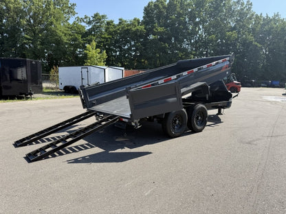 14' LZ7 Dump Trailer 24" Walls - 7k Axles - Telescopic Lift - 14K GWVR - Dump Trailers - Stryker Dealership Group