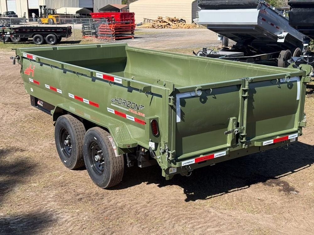14' LZ7 Dump Trailer 30" Walls - Scissor Lift - 14K GWVR - 14ply Tires - 3 Way Door - Ramps - Dump Trailers - Stryker Dealership Group