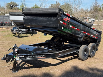 14' LZ7 Dump Trailer 30" Walls - Scissor Lift - 14K GWVR - 14ply Tires - 3 Way Door - Ramps - Dump Trailers - Stryker Dealership Group