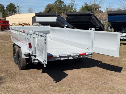14' LZ7 Dump Trailer 30" Walls - Scissor Lift - 14K GWVR - 14ply Tires - 3 Way Door - Ramps - Dump Trailers - Stryker Dealership Group